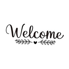 Welcome Vinyl Front Door Decal DIY Entryway Lettering Wall Words Home Decor
