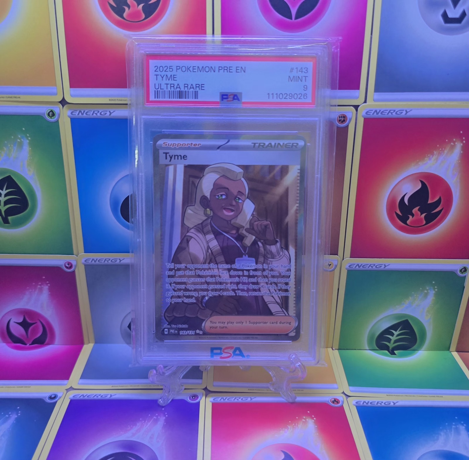 2025 POKEMON PRE EN-PRISMATIC EVOLUTIONS ULTRA RARE #143 TYME PSA 10