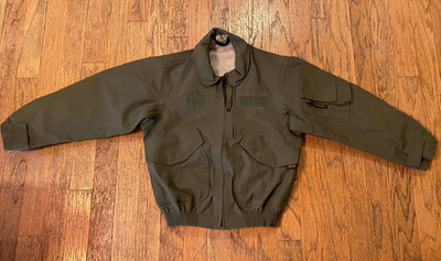 Nomex Gore-Tex flame resistant waterproof flight bomber jacket, Size large