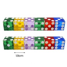Clear Acrylic Razor Edge Dice 16mm 19mm Precision Casino Style Bar Pub Gaming