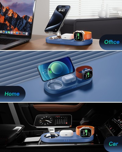 Upgraded 3 in 1 Wireless Charger, Nano Magnetic iPhone Charging Station for A... - Picture 7 of 7