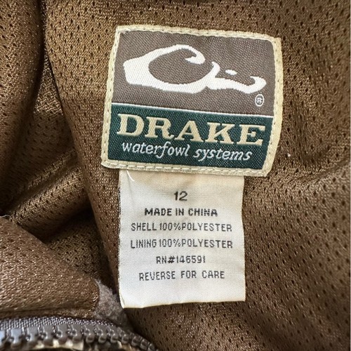 Drake Waterfowl Youth Camo Fleece Pullover Unisex Size 12 Hunting Outdoor - Picture 9 of 10