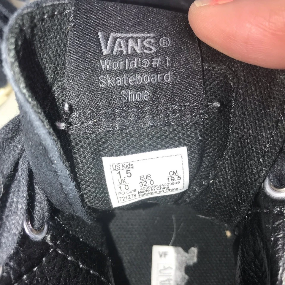 Camisetas altas Vans de cuero negro con flecos de gamuza 1,5 Foto 4 de 4