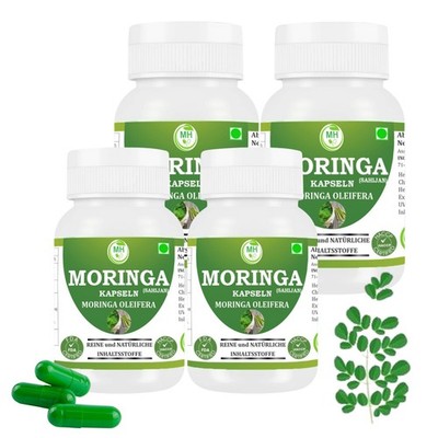 Morsans Moringa oleifera (Moringa) Kapseln, Kombipackung mit 4 x 60 pflanzlic...