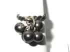 Antique Sterling Silver Jingle Bell Charm Ring Twist band 4.5