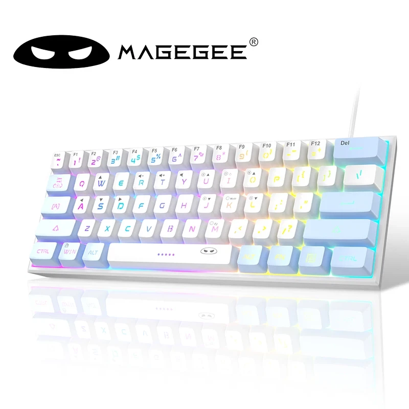 MAGEGEE TS91 60% Gaming Keyboard RGB Backlit 61 Key Compact Waterproof USB - Image 3 of 4