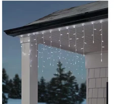Home Accents Holiday Mini LED Icicle Christmas Lights 200 Count Cool White