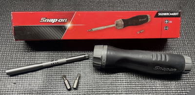 #ad New Snap on™ SGDMRC44BDT Dark Titanium Grey Ratchet screwdriver w 2 Bits $89.99