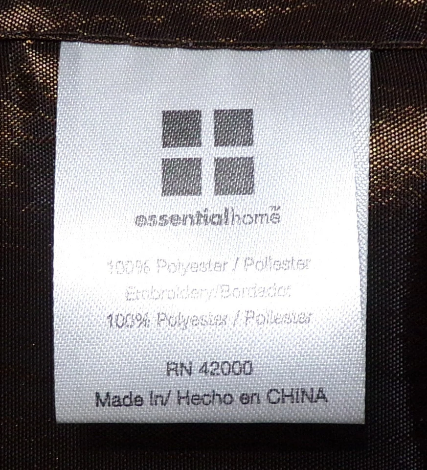 Cortinas de Ducha, Marrón y Granate, Tela Brillante, (72" x 70"), con 3 Ganchos Cubiertos Foto 2 de 2