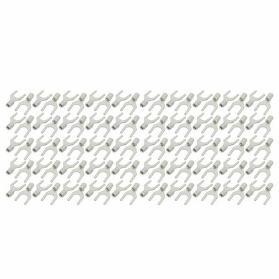 100pcs AWG22-16U Cold NakedTerminals CrimpNon-Insulated Fork SNB1.25-5S KD #iw