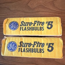 Vintage GE Sure-Fire Flash Bulbs 5 3pk Vintage Camera Accessories Steam Punk