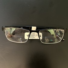 Lacoste L2237 Matte Black 002 Rectangular Half Rim 55-19-145 NWT Frames Msrp 210