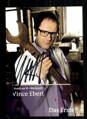 Vince Ebert Wissen vor 8 Autogrammkarte Original Signiert # BC 232884