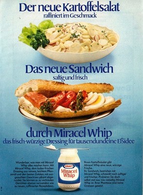 3w9723/ Reklame / Werbung aus 1975   KRAFT Miracel Whip