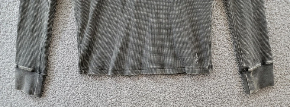 Top Henley BASS OUTDOOR Cálido Botón Frontal Tejido Waffle Para Mujer M Gris Manga Larga Foto 4 de 4