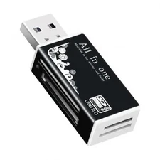 Color: black - Multifunctional USB 2.0 Micro-SD/TF/CT/MS/SDHC/MMC Memory Card Re