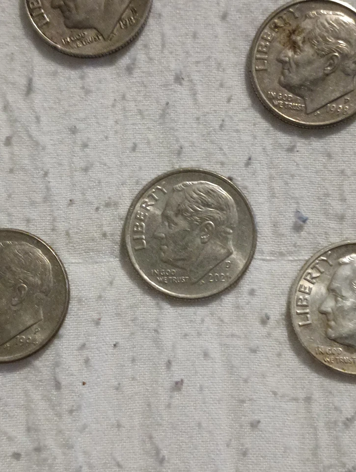 1994 P Roosevelt Dime - Off Center - Thick Rim - Rare Error Coin - #48 - Image 3 of 4