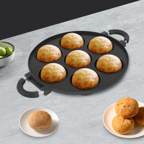 7 Holes Octopus Ball Maker Non-Stick Takoyaki Pan Making Small Balls Baking US - Picture 1 of 12