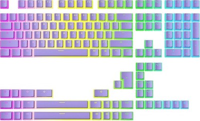 Ranked Pudding v2 PBT Keycaps | 145 Double Shot 145 Keys, Miami Vice
