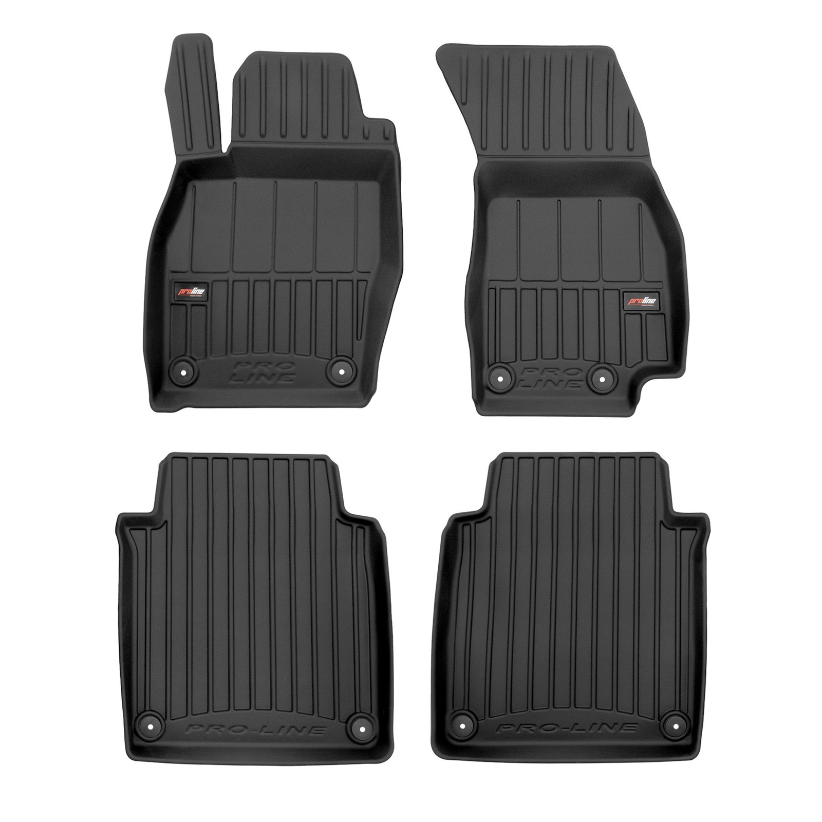 Tapis de sol caoutchouc 4 pièces Audi A8 S8 D5 Long 2018-2026 noir de rechange