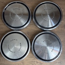 4 Ford Dog Dish Hubcap Torino Mustang Galaxie Wheel Cover Motor Company Oem Set