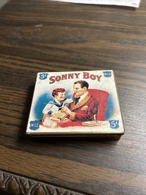 Vintage Sonny Boy Cigar Tin Mild 5 Cents Made in England Dodo Designs