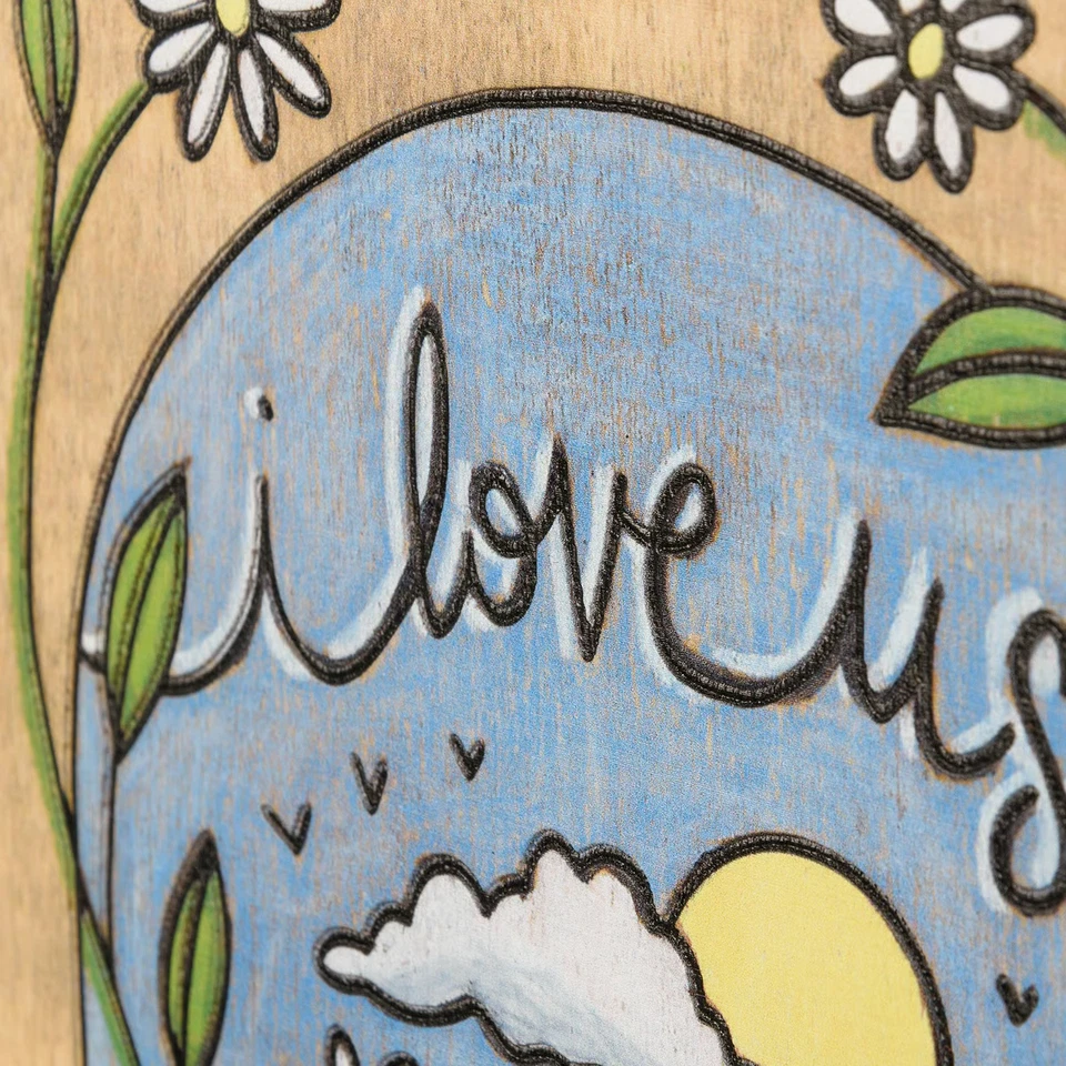 NEW Floral Design " I LOVE US" Box Sign - Image 2 of 4