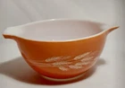 VINTAGE PYREX NESTING BOWL 441 AUTUMN HARVEST WHEAT ORANGE RUST
