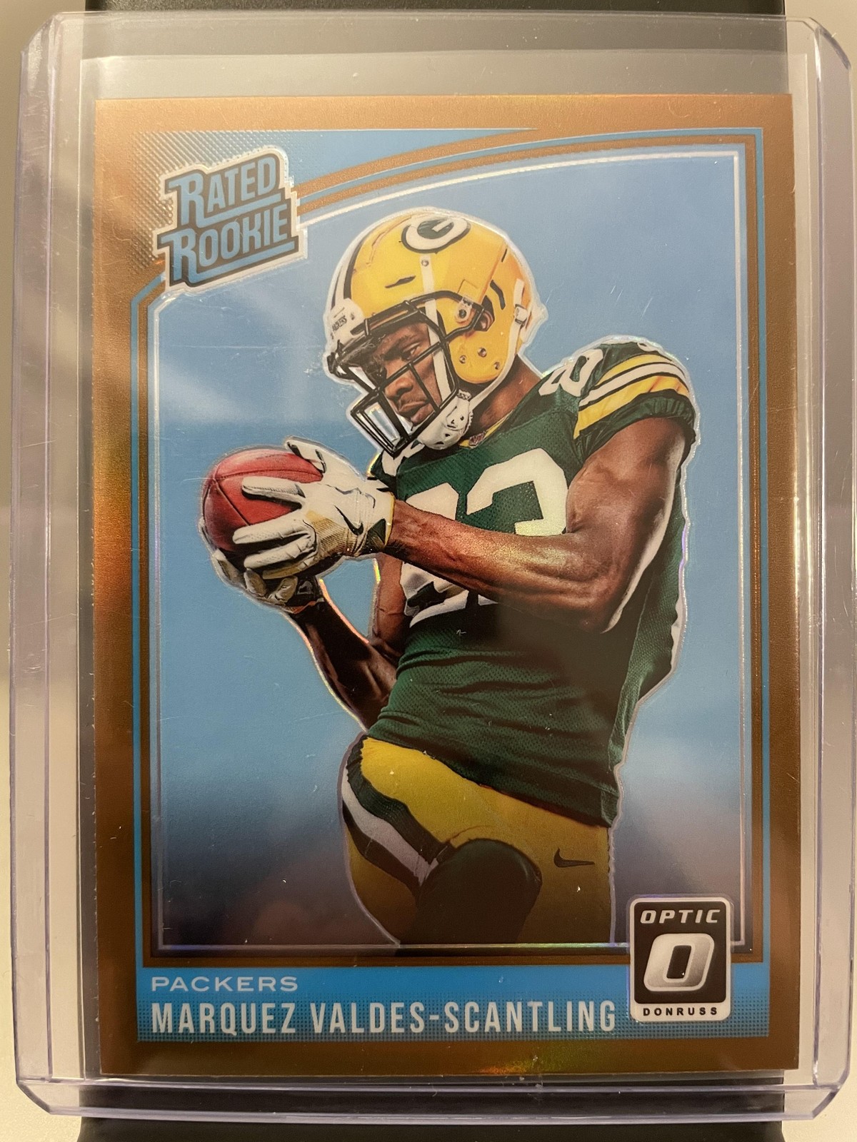2018 Donruss Optic #186 Marquez Valdes-Scantling Bronze RC - Rated Rookie