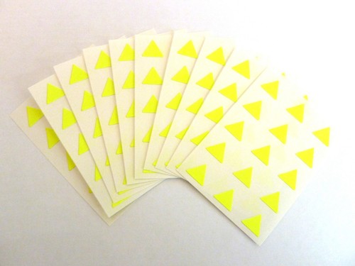 10mm Triangle Colour Code Stickers Coloured Sticky Self-Adhesive Labels - Picture 27 of 33