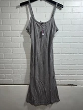 NWT! ADORE ME Sophie Medium Gray Slip Dress Ribbed Knit Size XL