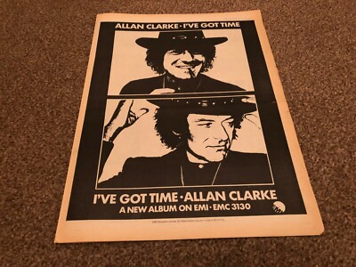 MEL08 ALBUM/SINGLE ADVERT 15X12 ALLAN CLARKE : I'VE GOTTIME