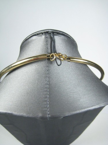 Vintage Gold Tone Silver Tone Choker Necklace Bib Collar Choker Modern Sleek 17 - Picture 10 of 12