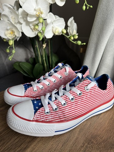 CONVERSE All Star Womens USA Flag Sneakers Trainers Shoes Unisex UK 5 EUR 37.5 - Picture 1 of 8