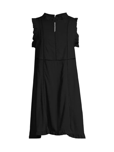 Aurum NWT Women's Black Ruffle Sleeveless Cutout Shift Mini Dress, Size 8 - Picture 4 of 7