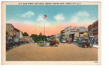 Forest City, North Carolina  Main Street 1930s  Coca Cola Sign