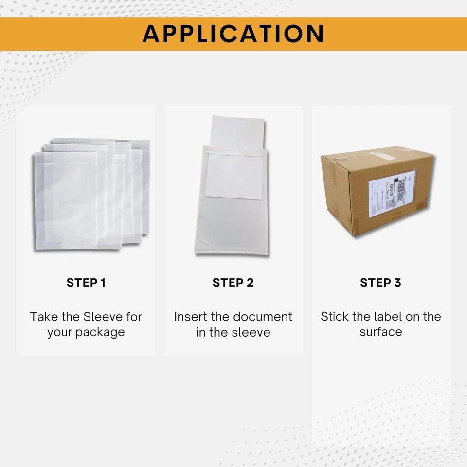 1000Pack 6"x9" Clear Packing List Envelopes Shipping Label Pouches Self Adhesive - Image 2 of 4