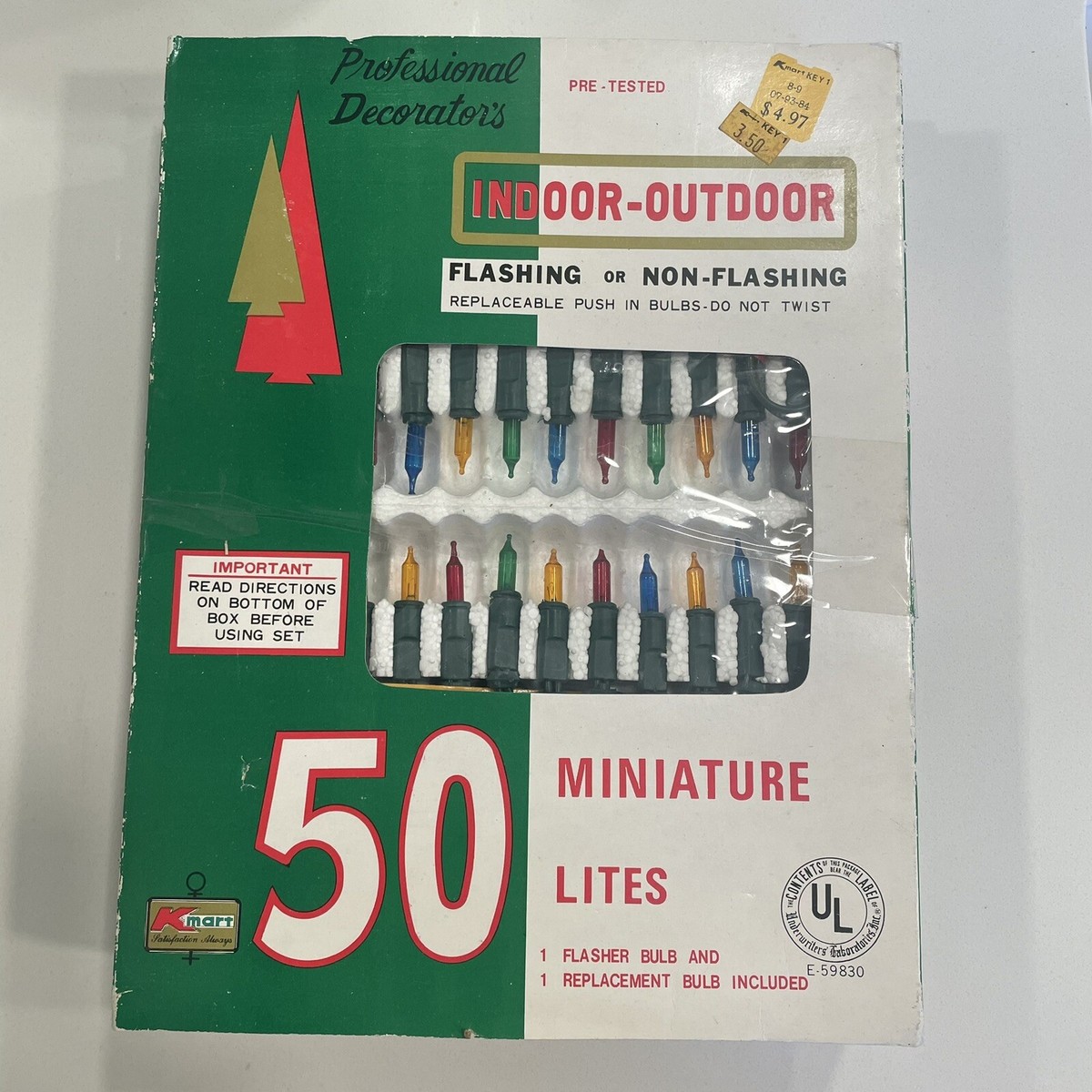 Vintage KMART Miniature Lites Lamps Multi Color Pack K Mart