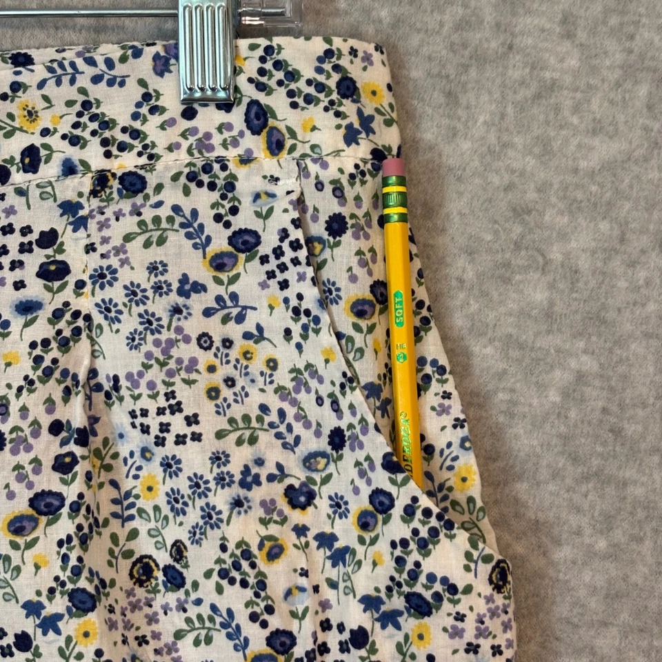 Pantalones Cortos Y2K Miley Cyrus x Max Azria Blanco Azul Floral Juniors 13 Primavera Plisado Foto 3 de 4