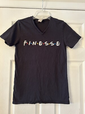 F I N E S S E Black Graphic Tee Tshirt, Size Small