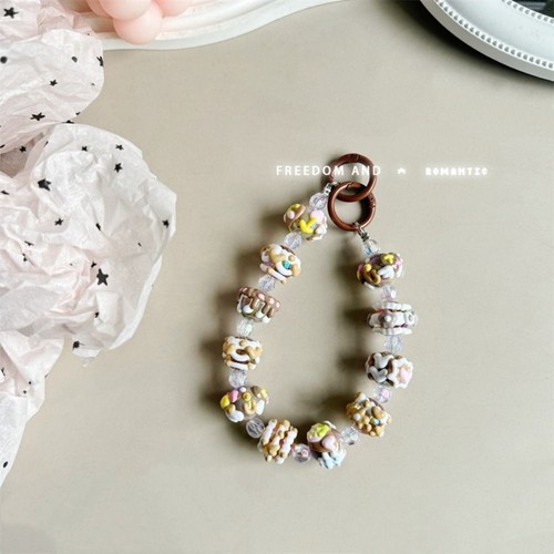 Colorful Mobile Phone Strap Beaded Phone Charm Rope New Phone Lanyard - Photo 12 sur 22