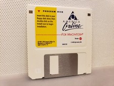 Vintage America Online AOL Macintosh Ver 2.7 Software 1.44MM 3.5" Floppy Disk