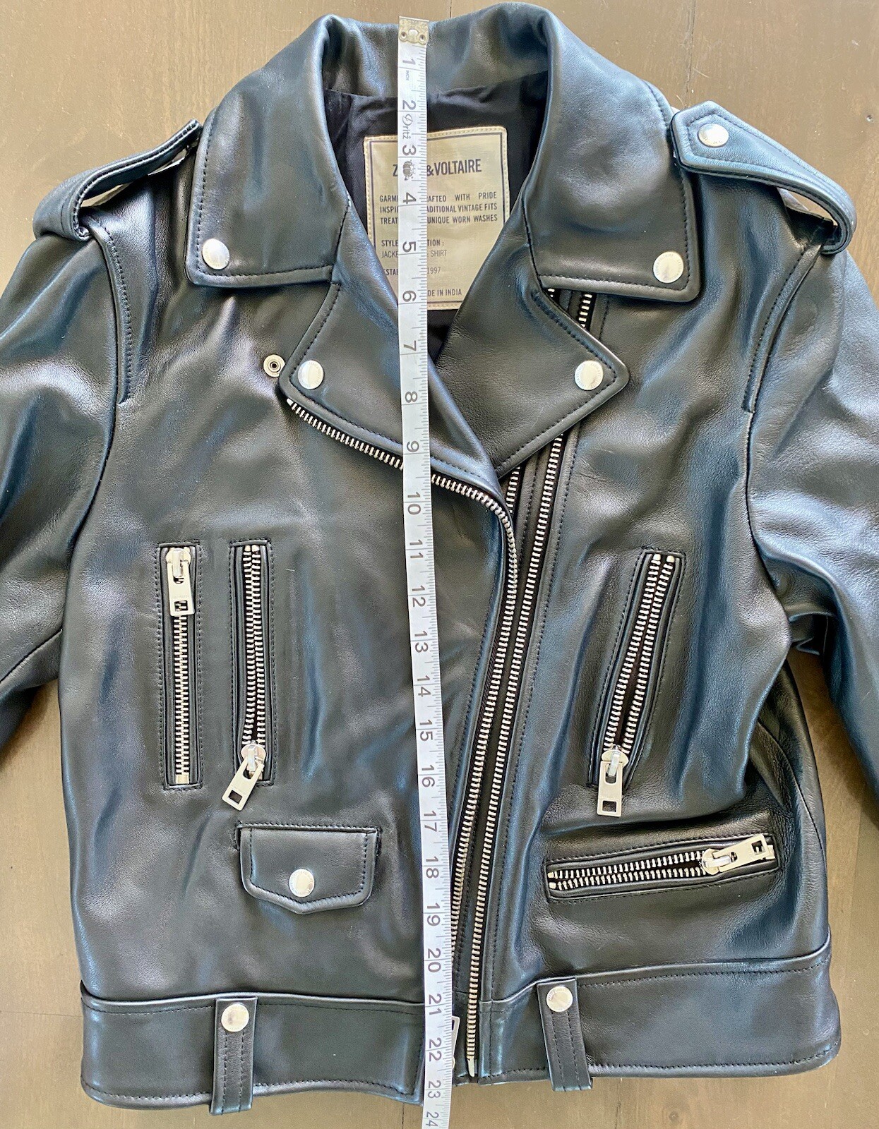 FLASH SALE Zadig Voltaire Leather Butterfly Biker Jacket RARE Medium/ FR 40 image 9