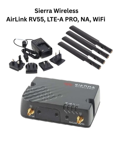 Sierra Wireless AirLink RV55 1104302 Rugged LTE-A Pro NA Router, Wi-Fi, Adapter