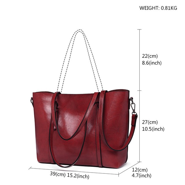 plain leather tote bag