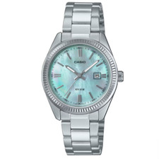 Casio LTP-1302DS-2A Ladies 50M WR Watch Stainless Steel mother of pearl New