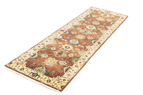 Indo-Karajeh Oriental Runner Rug 3X8 ft Tribal Geometric Rust Hallway Carpet - 第 5/17 張圖片