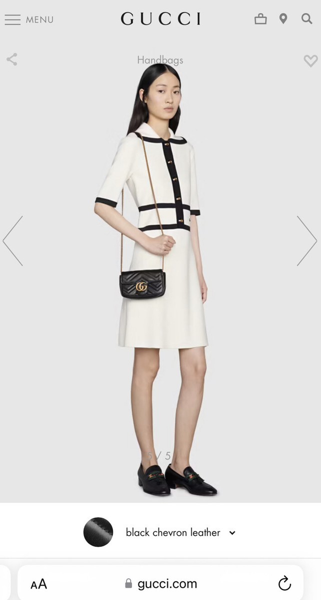 可愛すぎ◇GG Marmont スーパーミニ バッグ◇GUCCI Gucci GG Marmont matelassé leather super mini bag Black | eBay