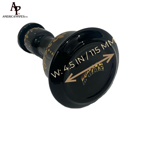 Jarrón cachimba de vidrio soplado a mano INHALE® 8-3/4""H con recorte de oro de 24 K. - Imagen 2 de 3