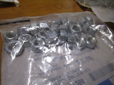 7/16''-14 Grade C Zinc Finish Steel Top Lock Nut QTY 25